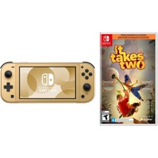 Nintendo Switch Lite Hyrule Edition (Özel Sürüm) Sıfır Oyun Konsolu + It Takes Two Oyunlu Bundle