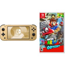 Nintendo Switch Lite Hyrule Edition (Özel Sürüm) Sıfır Oyun Konsolu + Super Mairo Oddyssey Oyunlu Bundle