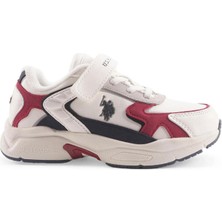 U.S. Polo Assn. Erkek Çocuk Sneaker Beyaz-Kırmızı 101885747 4f Krenas 4pr