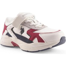 U.S. Polo Assn. Erkek Çocuk Sneaker Beyaz-Kırmızı 101885747 4f Krenas 4pr