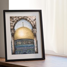 Zaytoon Duvar Tablosu Dijital Kubbetüs Sahra Önden Çerçeveli Tablo 30x40 cm