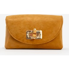 Kadın Katy Uzun Zincir Askılı Mini Omuz Çantası  Deri Dc Katy Açık Kahve