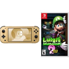 Nintendo Switch Lite Hyrule Edition (Özel Sürüm) Sıfır Oyun Konsolu + Luigi's Mansion 2 Hd Oyunlu Bundle