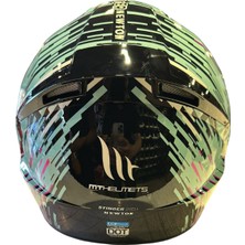 Mt Helmets Targo V12 Mavi Mor Çizgi Kask Xl