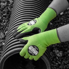 Traffi Gloves TG6240 Dokunmatik Ekran Uyumlu Microdex Lxt Nitril Kesilme Seviyesi E Premium Iş Eldiveni