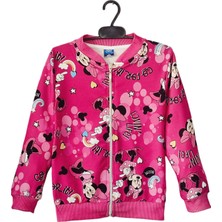 Urz Kids Kız Çocuk Minnie Mouse Temalı Mevsimlik Hırkalı Üçlü Takım Kız Çocuk Hırkalı Takım