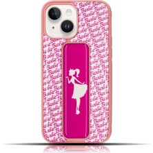 Giftsome Apple IPhone 14 Plus Barbie Baskılı Pembe Yumuşak Silikon Telefon Kılıfı