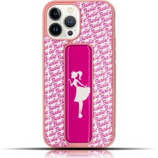 Giftsome Apple IPhone 13 Pro Barbie Baskılı Pembe Yumuşak Silikon Telefon Kılıfı