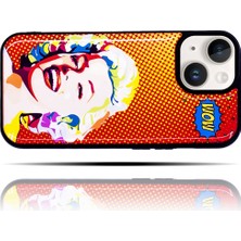 Pop Art Apple iPhone 15 Plus Uyumlu Marilyn Monroe  Yumuşak Silikon Telefon Kılıfı