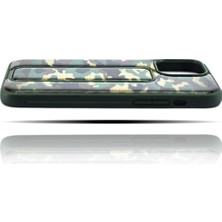 Giftsome Apple IPhone 14 Kamuflaj Yeşil Baskılı Yumuşak Silikon Telefon Kılıfı