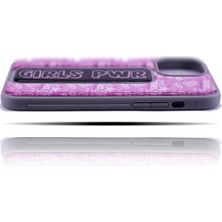 Giftsome Apple IPhone 14 Girls Power Pembe Mor Yumuşak Silikon Telefon Kılıfı