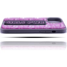 Giftsome Apple IPhone 13 Girls Power Pembe Mor Yumuşak Silikon Telefon Kılıfı
