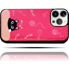 Giftsome Apple Iphone 11 Pro Max Uyumlu Kedi Desenli Pembe Yumuşak Silikon Kedili Telefon Kılıfı - Miav