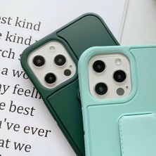 Apple IPhone 13 Pro Max Uyumlu Mat Kırmızı Yumuşak Silikon Standlı Tutacaklı (Tutamaçlı) Telefon Kılıfı