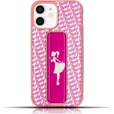 Giftsome Apple IPhone 12 Barbie Baskılı Pembe Yumuşak Silikon Telefon Kılıfı