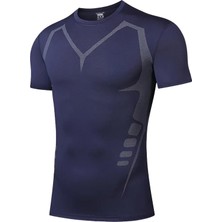 Ghassy Co. Erkek Ultra Esnek Koşu Egzersiz Hızlı Kuruma Nefes Alabilen Kısa Kollu Spor T-Shirt