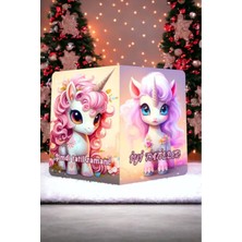 İstisna 25 Adet Unicorn Temalı A4 Ilkokul Karne Kılıfı Kabı Karne Süsleme 24 x 34 cm