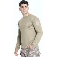 Askeri Malzemelerim Vogel Tactical Uzun Kollu Yakasız Bej Taktik Tshirt