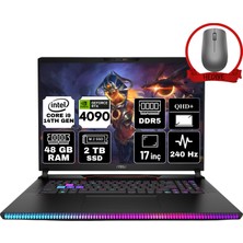 Msı Raıder GE78 Hx Intel Core I9 14900HX 48GB 2tb SSD RTX4090/16GB Windows 11 Home 17" Qhd+ 240Hz Taşınabilir Bilgisayar 14VIG-872TR-A55