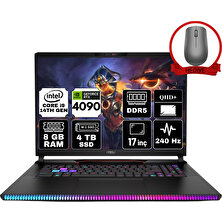 Msı Raıder GE78 Hx Intel Core I9 14900HX 8gb 4tb SSD RTX4090/16GB Freedos 17" Qhd+ 240Hz Taşınabilir Bilgisayar 14VIG-872TR-A4