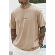 Teenage Millionaire Erkek Spectacular Camel Oversize Salas T-Shirt