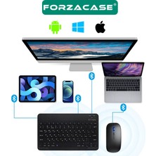 Forzacase Samsung Galaxy Tab S10 Ultra SM-X920 Uyumlu Bluetooth Kablosuz Klavye Mouse Set - FC760