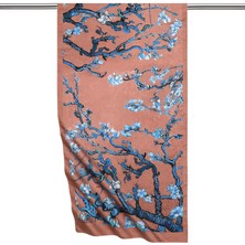 Çikolata Badem Çiçeği Ipeksi Fular