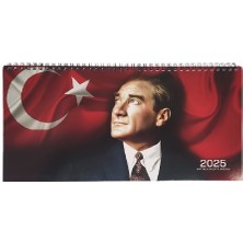 Keskin Color 2025 Spiralli Haftalık Masa Takvimi 16X33 Aj-66 Atatürk