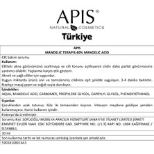 Apis Natural Cosmetics Mandelik Terapist %40 Badem Asidi - 30ml