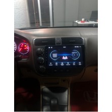 NAVECRON HONDA CIVIC VTEC 2001-2006 UYUMLU ANDROID MULTİMEDYA GERÇEK 2/32 KABLOSUZ CARPLAY GERİ GÖRÜŞ KMR