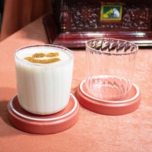 1 Adet Düz Çizgili Stil Isıya Dayanıklı Salep Bardağı - Soğuk Kahve, Kokteyl Meşrubat Bardağı