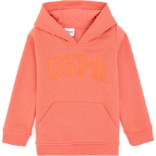 U.S. Polo Assn. Kız Çocuk Nar Çiçeği Kapüşonlu Basic Sweatshirt 50292512-VR239