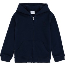 U.S. Polo Assn. Erkek Çocuk Lacivert Basic Fermuarlı Sweatshirt 50289144-VR033