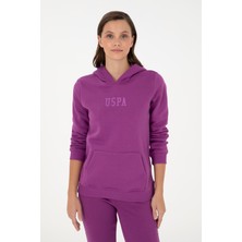 U.S. Polo Assn. Kadın Menekşe Basic Kapüşonlu Sweatshirt 50289536-VR037