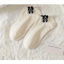 Trendy Chic 5 Çift Siyah Beyaz Çorap