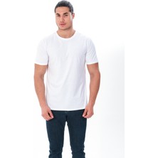 2'li Erkek Bisiklet Yaka Tişört Regular Fit Pamuk Basic T-Shirt