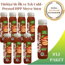 Only Fresh Elma Suyu Taze Soğuk Sıkım %100 Saf 250ml x 8 adet