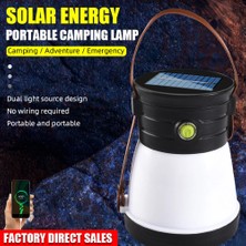 ŞARJLI GÜÇLÜ  EL FENERİ  SOLAR ENERJİ VE KABLO İLE  ŞARJ İMKANI POWERBANK ÖZELLİKLİ  6 FONKSİYONLU