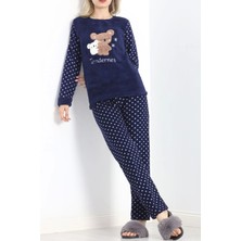 Kazax Polar Pijama Takımı Lacivert1 - 19215.1048.