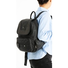 Baginn Deri Kadın Sırt Çantası Troklu Çok Cepli Günlük Kullanım Için Ideal 30*25 cm