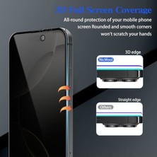 MTK Moveteck iPhone 16 Pro Max Uyumlu Hayalet Ekran Koruyucu Cam Privacy Parlak Ekran Camı Rika Premium Glass