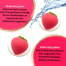 SAYE STORES Çilek Makyaj Süngeri Seti - 3'lü