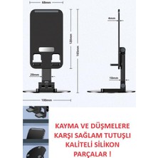 Telefon Tutucu Katlanabilir Tablet Tutucu Masa Üstü Şarj Standı Metal Telefon Tutacağı