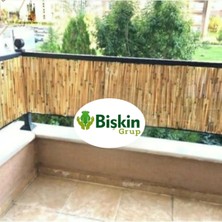 40 cm x 5 Metre Misina Ipli Doğal Bambu Kamış Çit - Bahçe Çiti, Balkon Çiti, Hasır Çit, Gölgelik