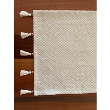 Mudita Home Organik Buldan Bezi Püsküllü Pamuklu Runner | Ranır