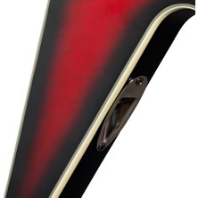 Epiphone Dave Mustaine Prophecy Flying V Figured Elektro Gitar (Aged Dark Red Burst)