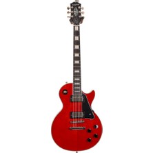 Epiphone Les Paul Custom Figured Elektro Gitar (Transparent Red)