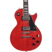 Epiphone Les Paul Custom Figured Elektro Gitar (Transparent Red)