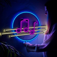 Tol Camp Solfeggio Neon Duvar Dekoru, Modern Bir Dokunuş, Şık Metal Üzerine Neon Tabela | Müzik | 66 cm x 42 cm