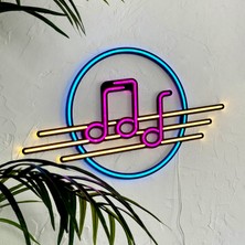 Tol Camp Solfeggio Neon Duvar Dekoru, Modern Bir Dokunuş, Şık Metal Üzerine Neon Tabela | Müzik | 66 cm x 42 cm